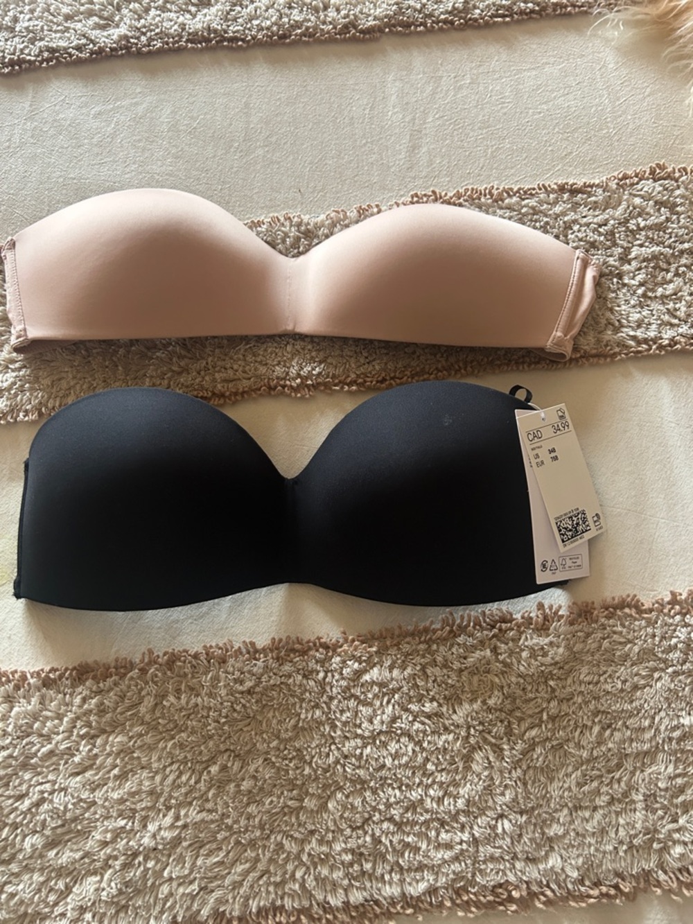 H&M Strapless Bandeau Bra in Soft Nude Pink - Picture 2 of 3